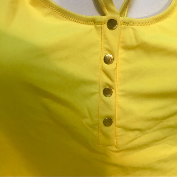 Yellow One-piece Thong Swimsuit Razorback - Picture 7 of 10